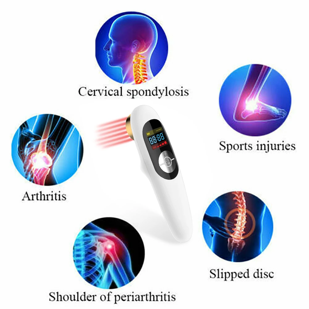 LASTEK 650nm 808nm Laser Therapy Device Pain Relief Handheld Medical Devices Sport Injuries Arthritis Wounds Healing For Human