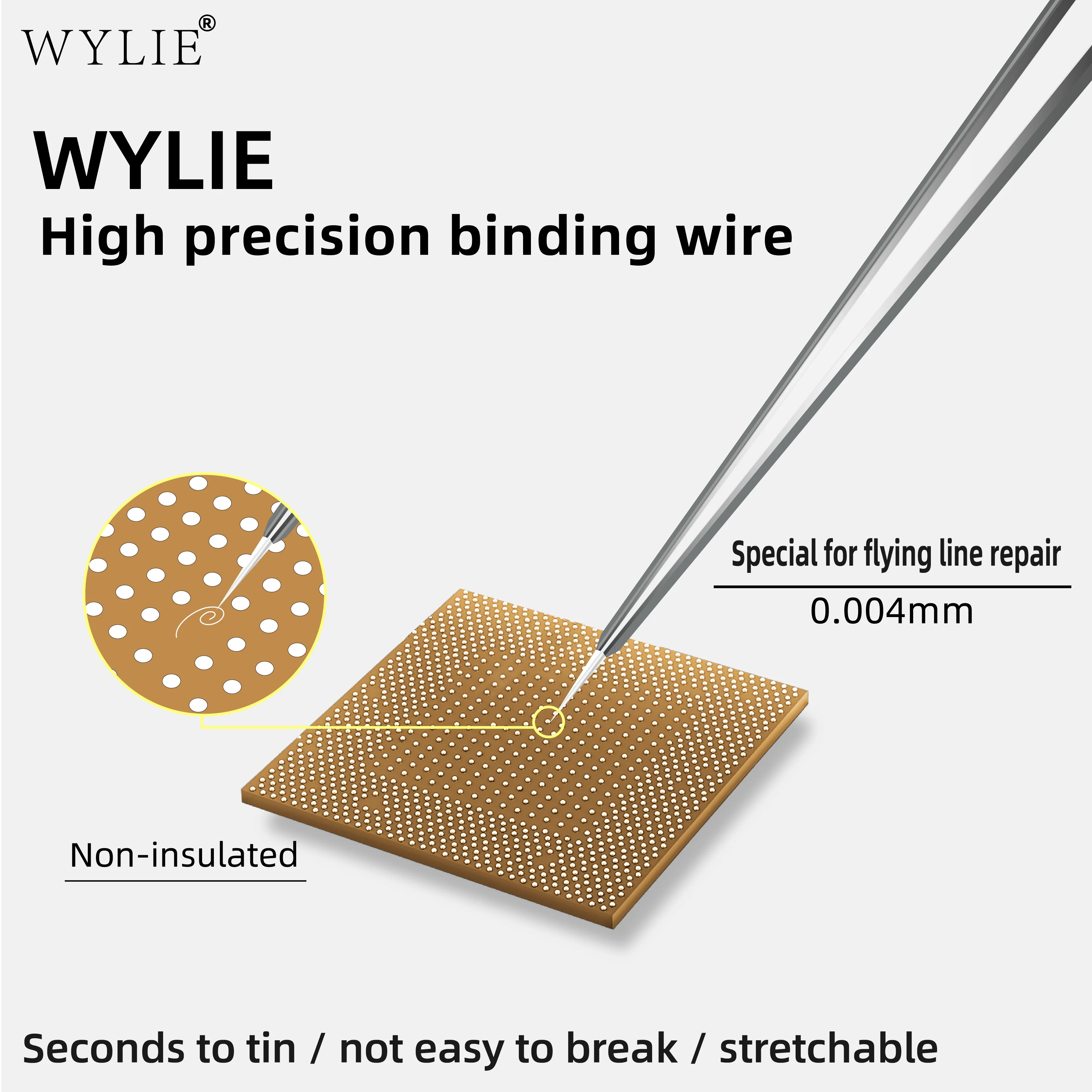 

Новый WYLIE 0,004 мм, высокоточный переплетный провод, ремонт материнской платы мобильного телефона, летающая линия, точка наполнения процессора 200 м, летающая линия