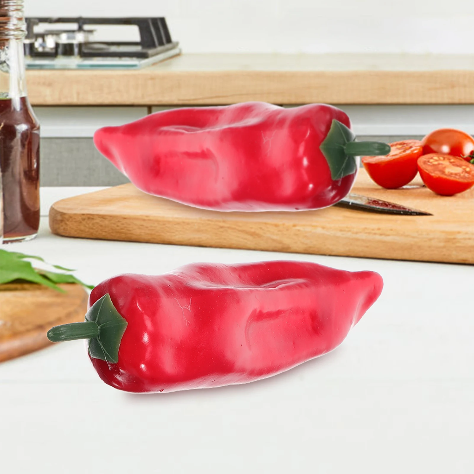

3pcs Simulated Chili Ornament Artificial Pepper Decor Fake Peppers for Showcase Home Restaurant Bakery Decoration Foam Model