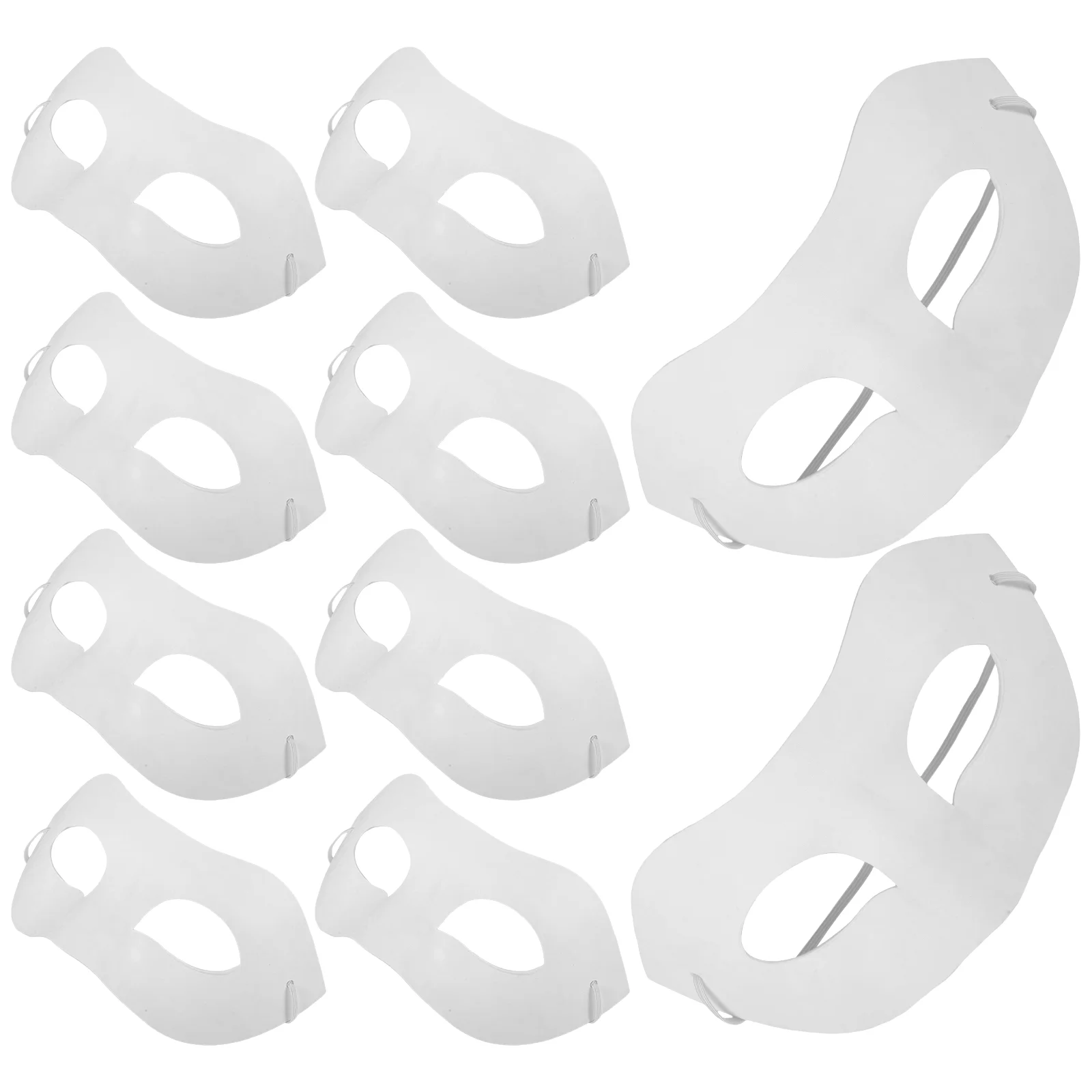

10 Pcs Mask DIY Hand Painted Apparel Halloween White Mascara Blank Decorate Paper Masks for Adults