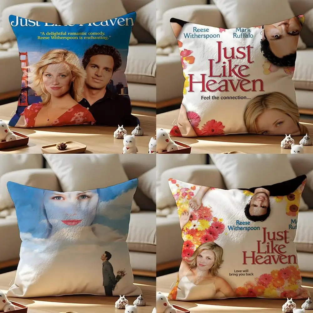Just Like Heaven Cushion Cover Anti-dustmite Pillowcase Invisible Zipper Silky Short Plush Sofa Cushion Cover