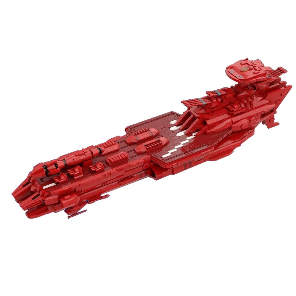 MOC Space Battleship Yamato Warship Building Blocks Set 2205 Deusula The 3rd Spaceship Educational Toys Children Birthday Gifts