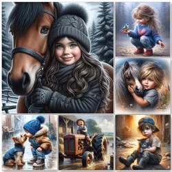 Boys Girls Pet Friend DIY Diamond Painting Fantasy Cartoon Dog Embroidery Cross Stitch Rhinestones Craft Home Decor Kids Gift