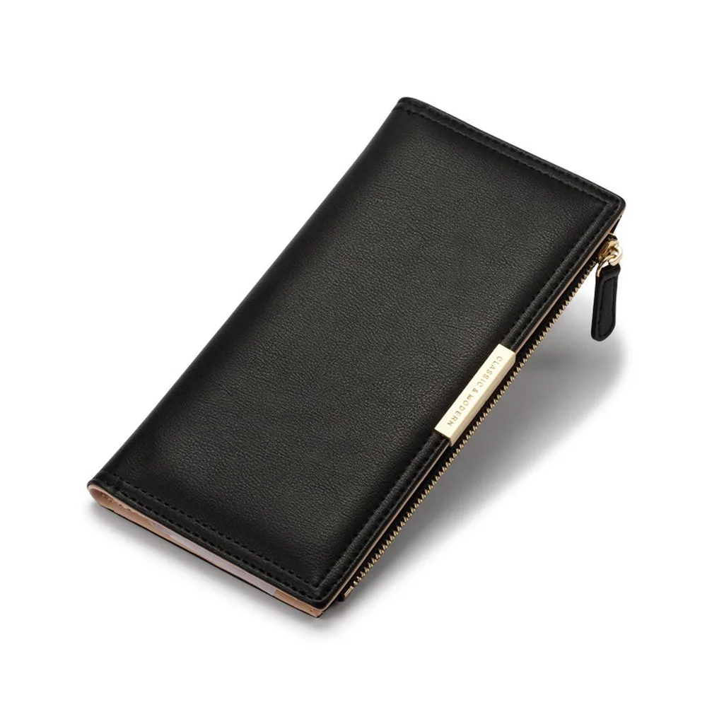 Women'S Clutch Wallet Water Resistant Pu Leather Wallet Long Bifold Wallet Bifold For Handbag Storage Shopping Women