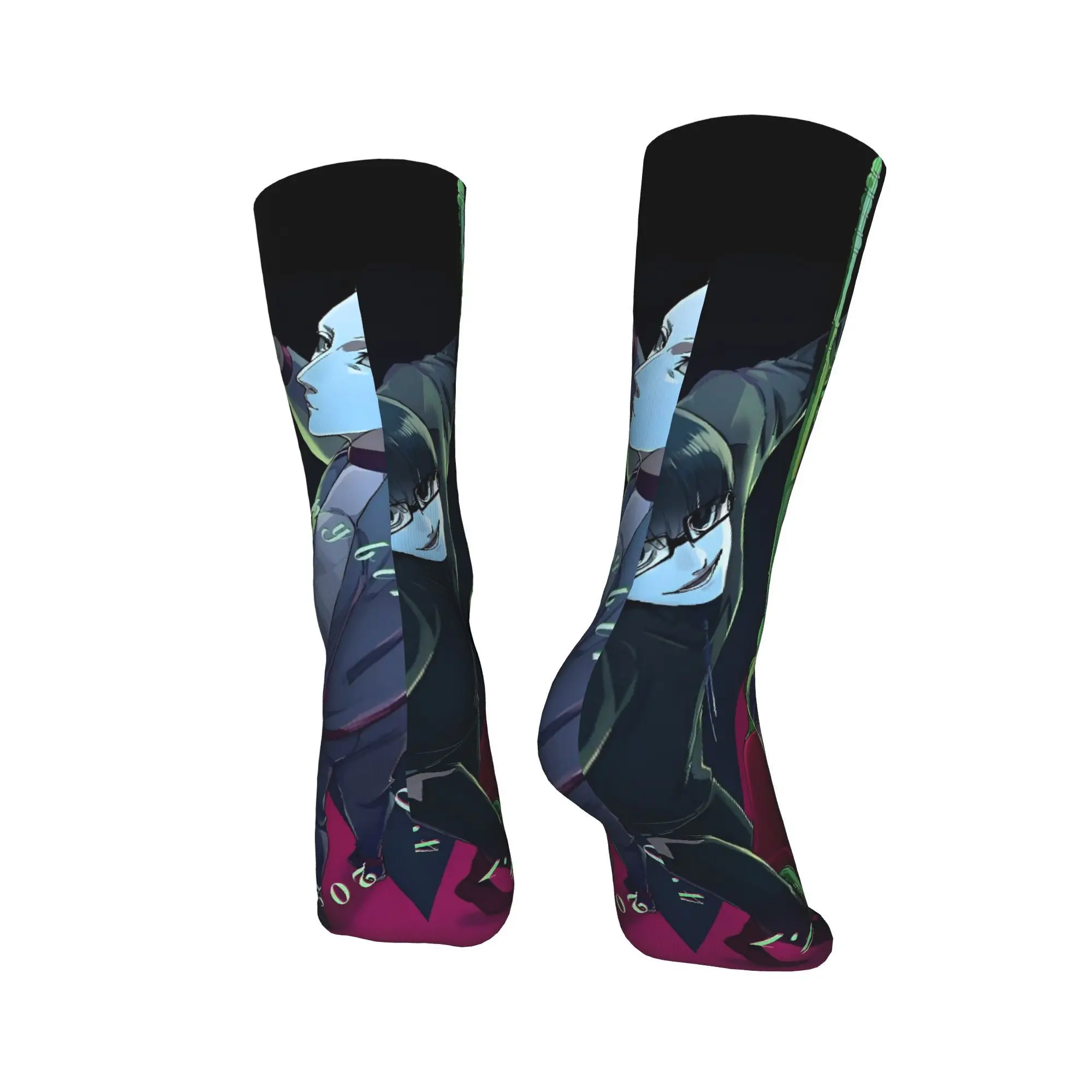 للجنسين الرجال الجوارب الأزرق قفل أنيمي جوارب عدم الانزلاق لينة تنفس الجوارب الشتاء تصميم الأزياء الجري جوارب رياضية