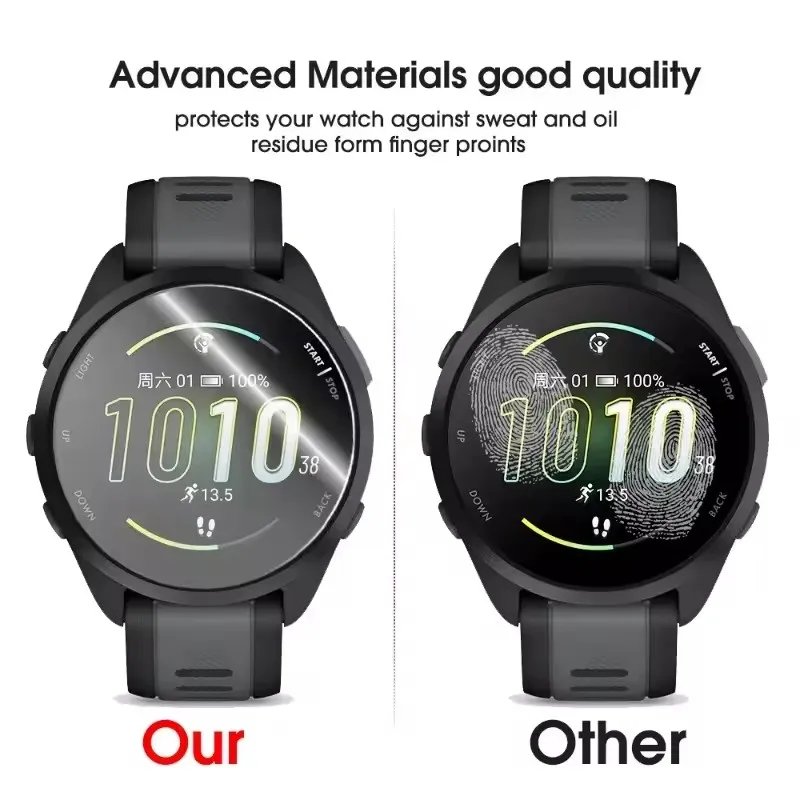 Watch Protector Film For Garmin Forerunner 55 45 165 735 XT Tempered Glass Screen Protector For Forerunner 235 245 M 255 S 955