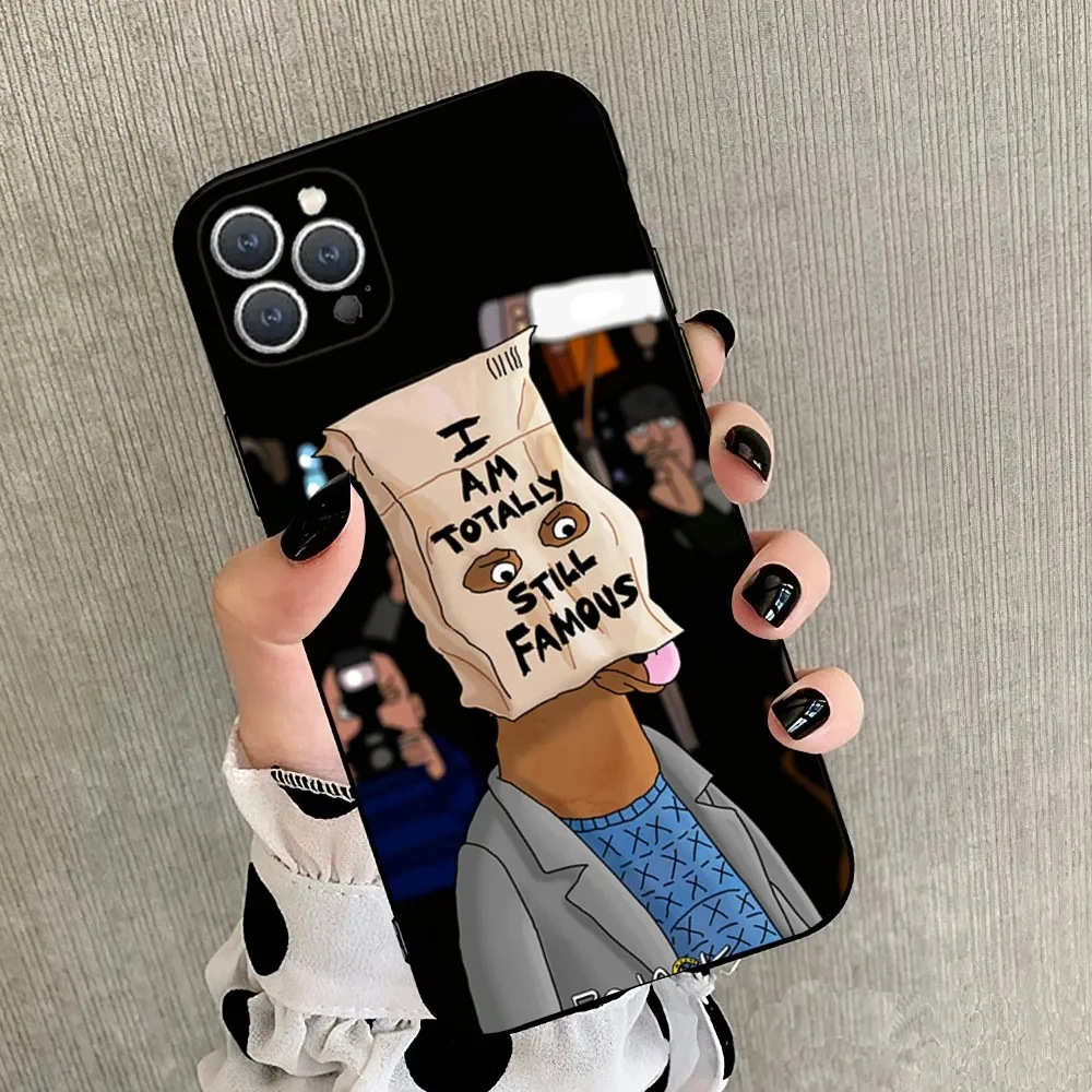 B-BoJack Horseman  Phone Case For iPhone 15,14,13,12,11,Plus,Pro Max,XS,X,XR,SE,Mini,8,7 Soft Silicone Black Cover