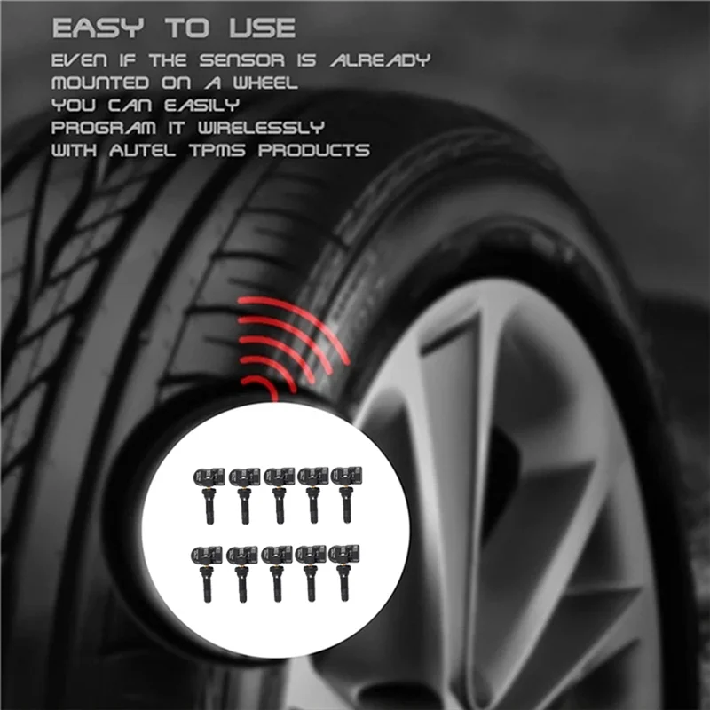 

10Pcs Programmable MX Sensor For Autel TS408 TS508 ITS600 433Mhz 315MHZ 2 In 1 PMS Tire Pressure Sensor Monitor System