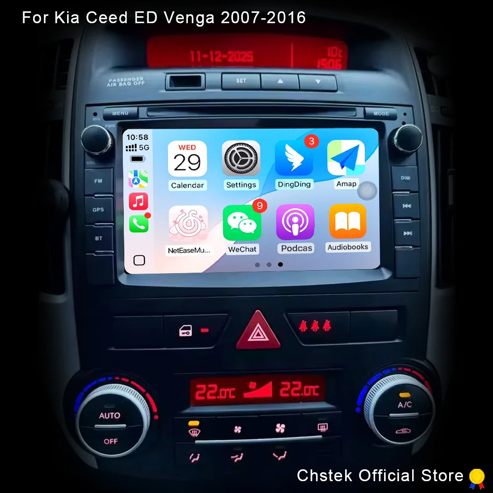 

CHSTEK Android 14 Multimedia Player For Kia Ceed ED Venga 2007-2016 Car Radio Carplay Head Unit Navigation GPS WIFI 4G Autoradio