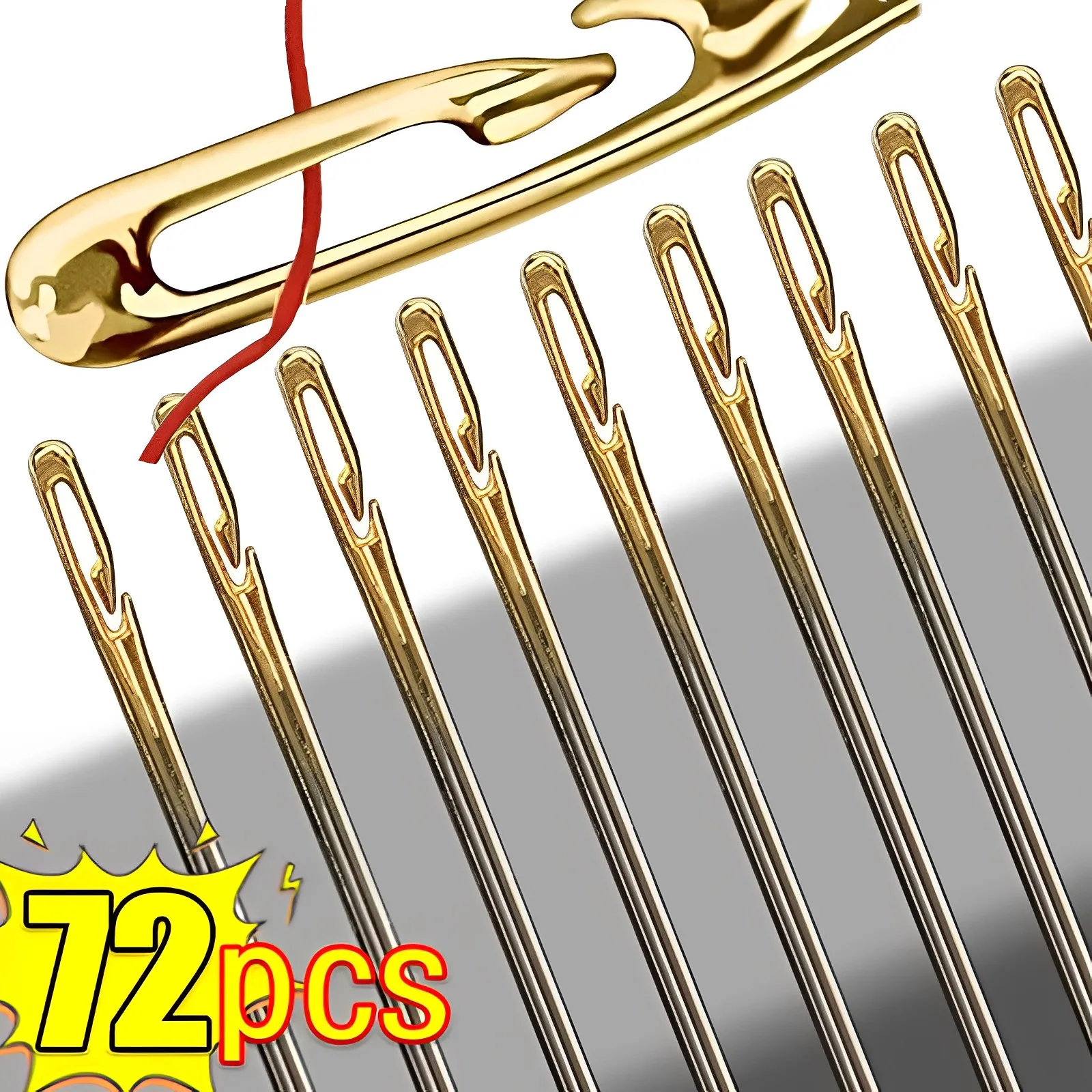 

12/72 шт., иглы для шитья, из нержавеющей стали