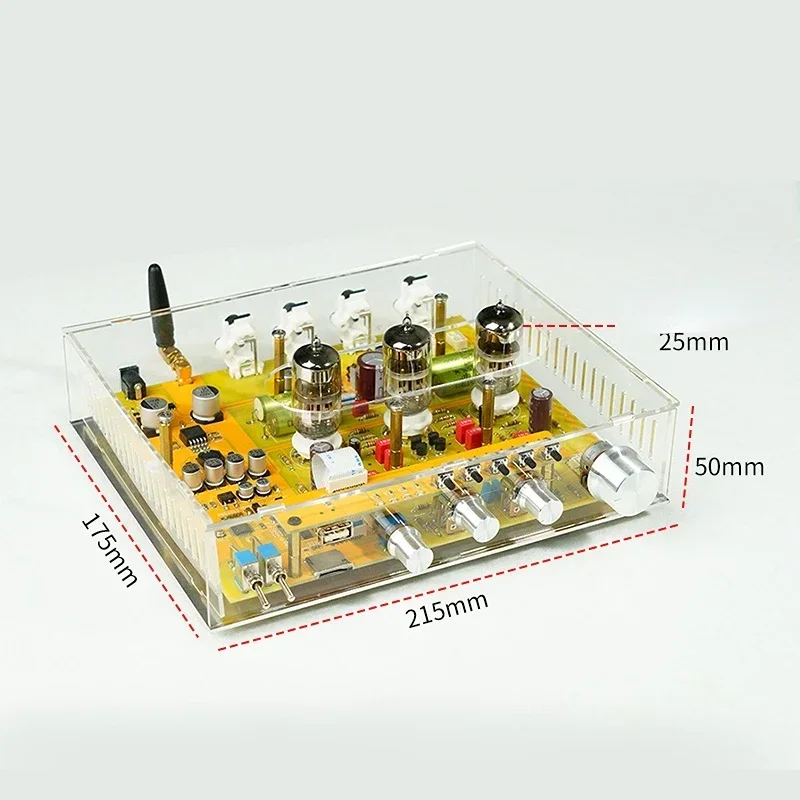 Nvarcher بلوتوث 5.0 HiFi Preamp الإلكترونية أنبوب لهجة المضخم ES9023 DAC USB TF AUX بطاقة المدخلات DC12V