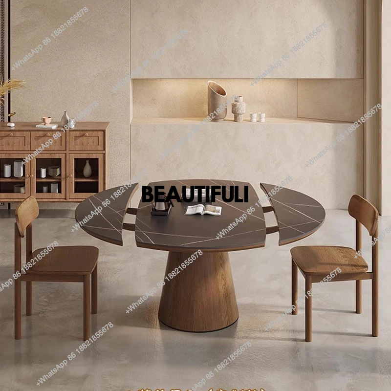 

Italian Extendables Dining Tables Party Event Round Living Room Dining Tables Salon Space Saving Tavolo Pranzo Furniture Home
