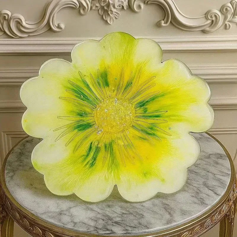 2026 Latest Models 2Pcs Flower Silicone Coasters Molds for Resin Casting Agate DIY Craft Cup Mat Molds Home Decor