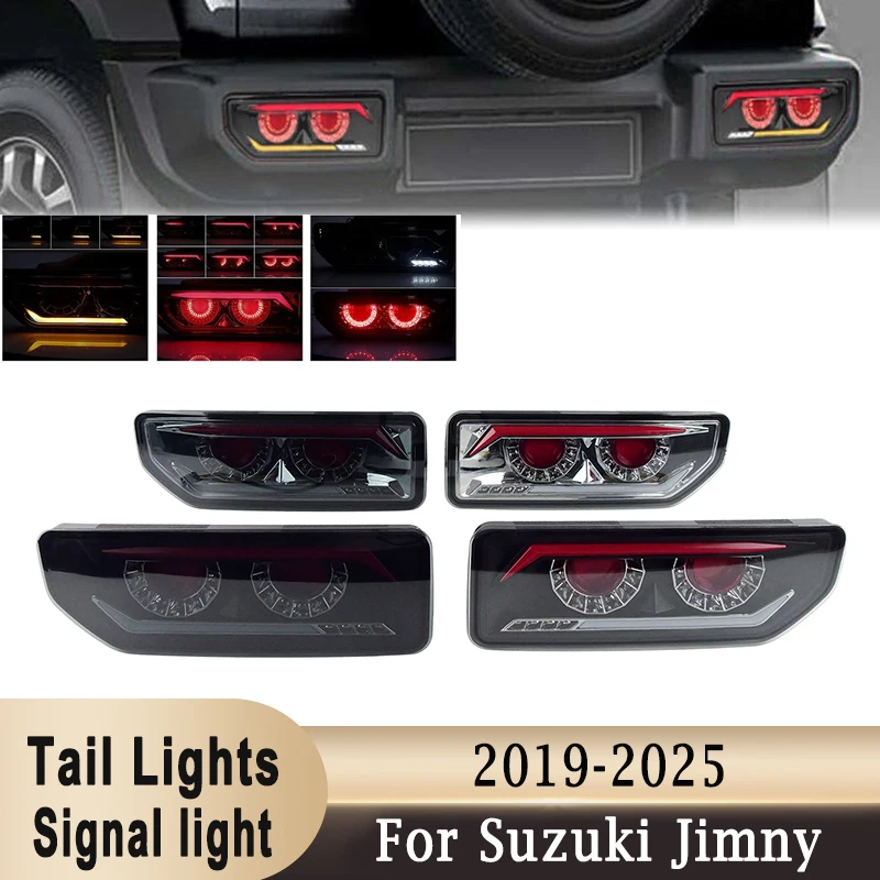 

LED Tail Lights Assembly Flowing Turn Signal Light Reversing Brake Lamp Modified Rear Back Lamp for Suzuki Jimny 2019-2025
