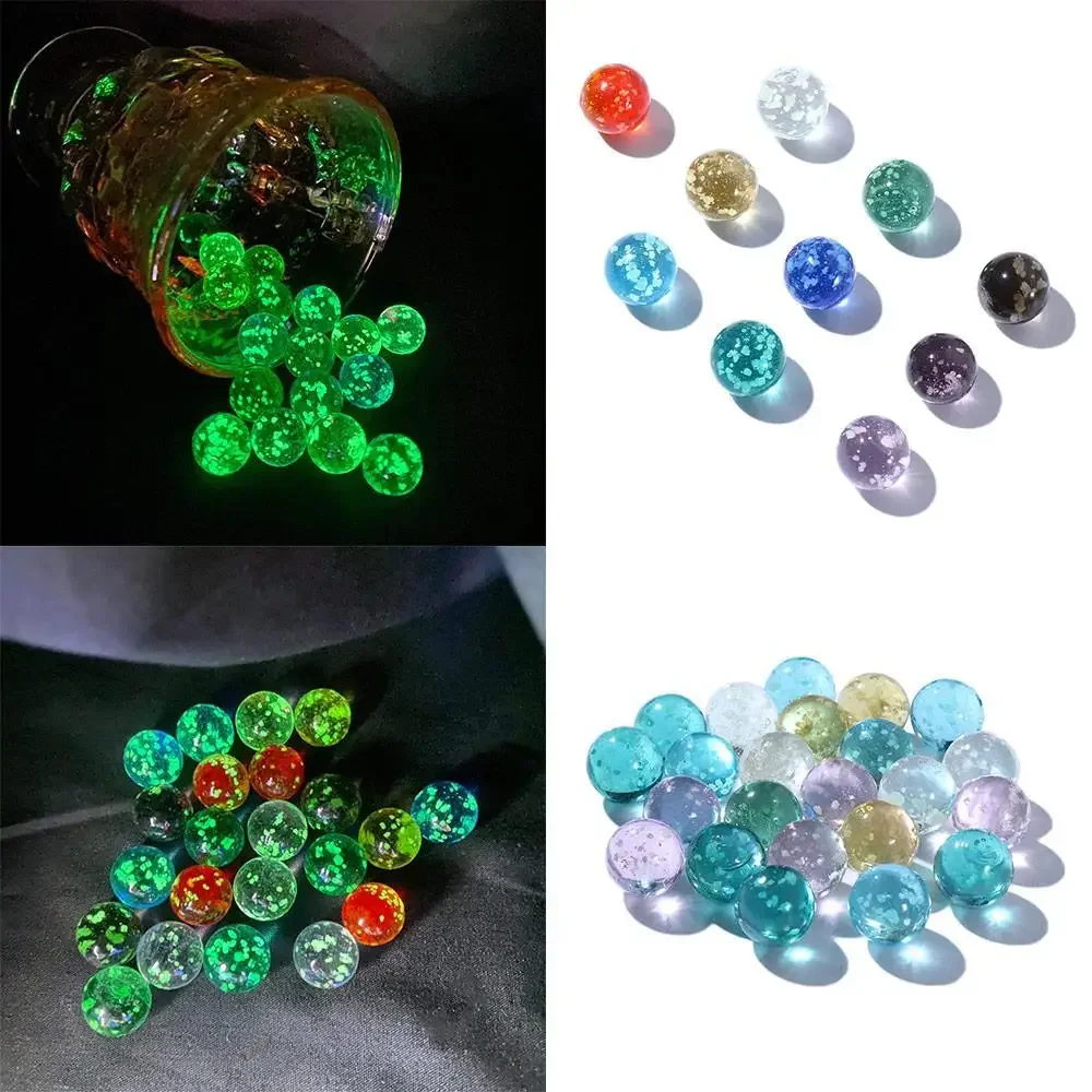 10pcs Of Luminous Glass Ball 12mm Cream Console Game Pinball Machine Cattle Small Marbles Pat Toys Parent-child Machine Beads