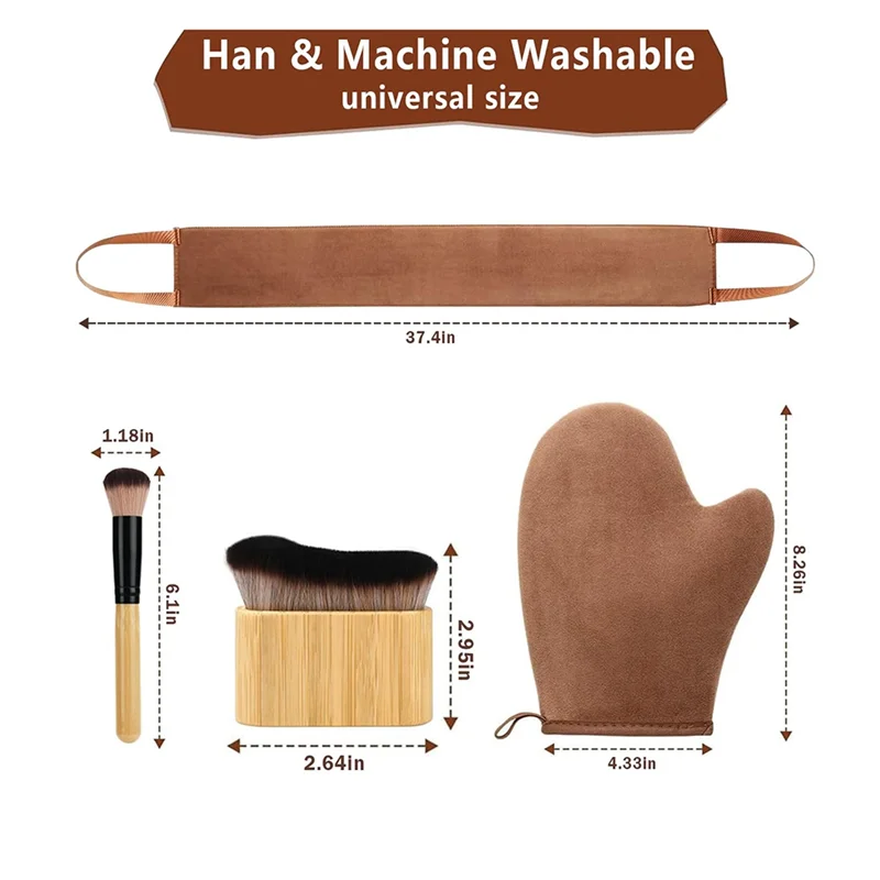 Aplicador de manopla autobronceadora AA76, manopla autobronceadora, aplicador de manopla autobronceadora, aplicador trasero, cepillo autobronceador