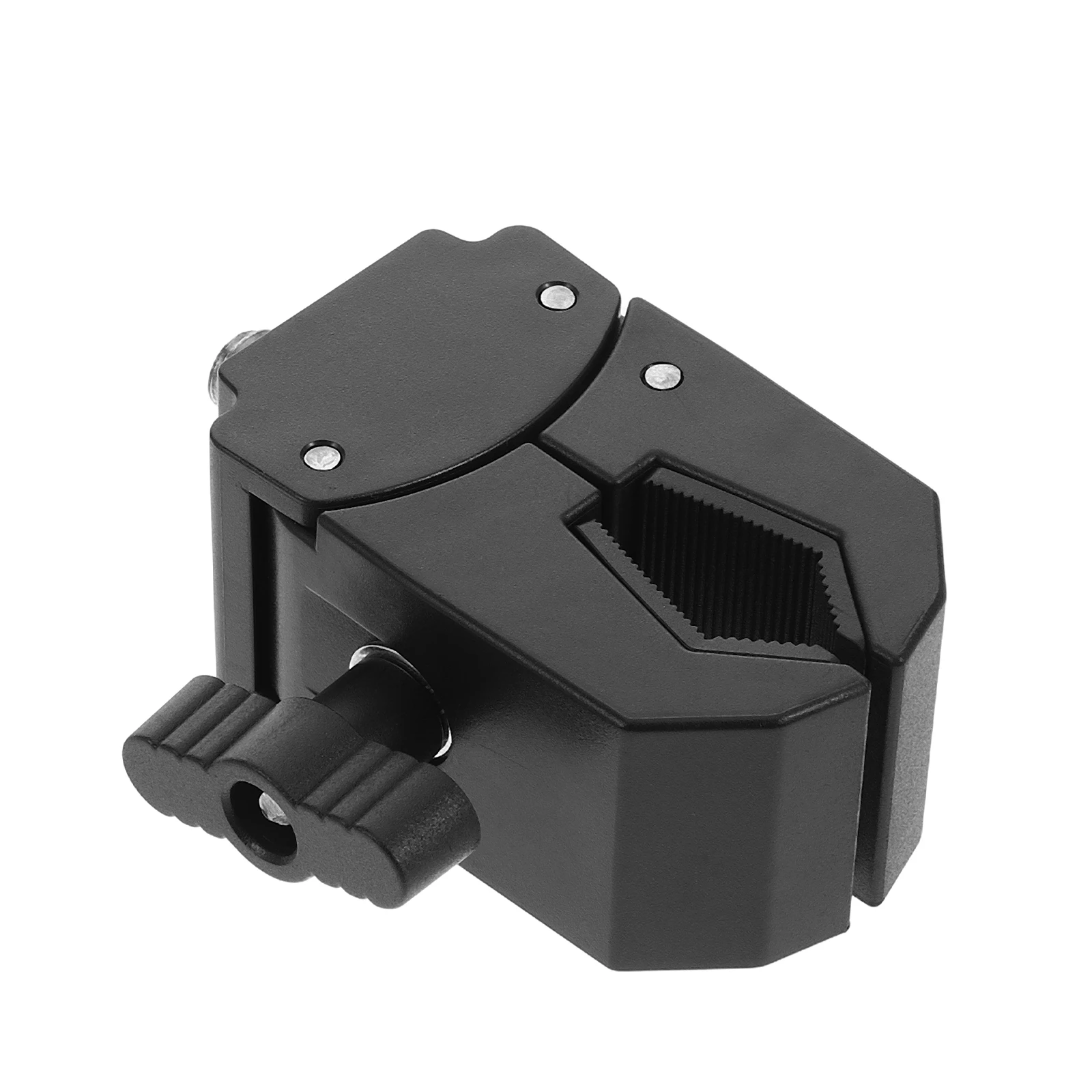 

Microphone Stand Clamp Plastic Clip Adapter for Tripod Pole Mount Easy Install Compact Portable Black Stable Support Desk Clamp