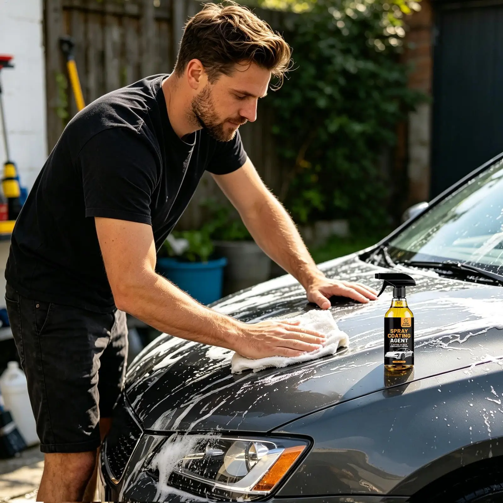 ナノコーティングスプレー-車用-300ml-長持ち高光沢液体カーコーティングスプレー-外装ヘッドライト用光沢保護