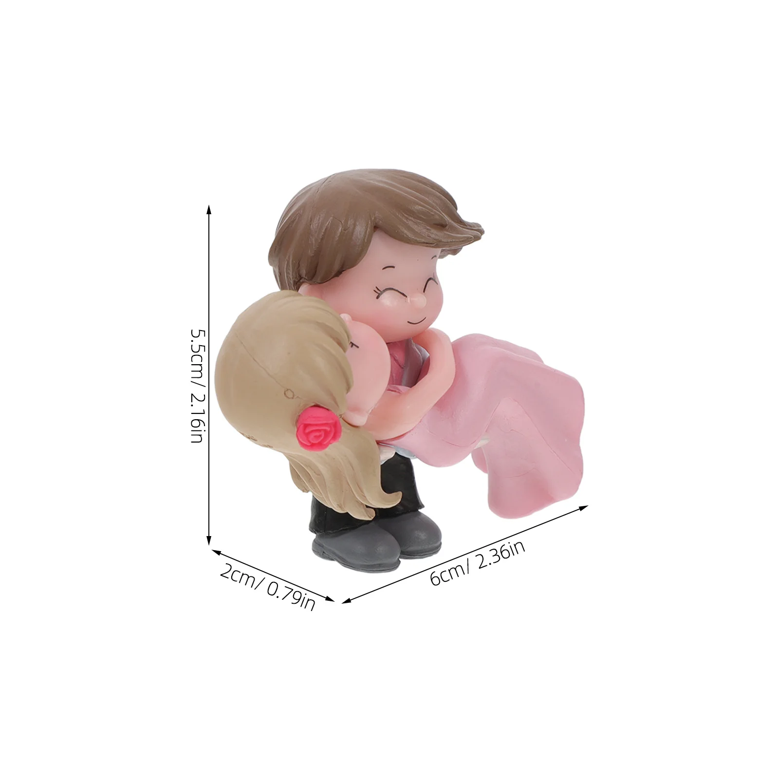 

4Pairs DIY Couple Statue Romantic Cake Decoration Miniature Wedding Toppers Adorable Bedroom Home Couple Decoration