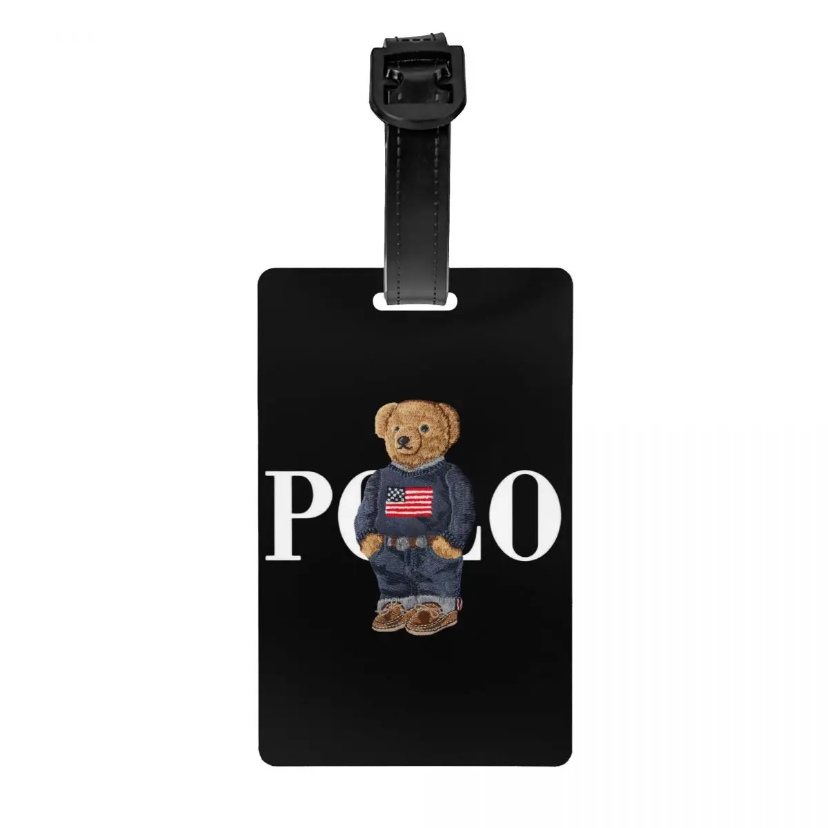 Custom Luxury Bear Luggage Tag Suitcase Baggage Privacy Cover ID Label