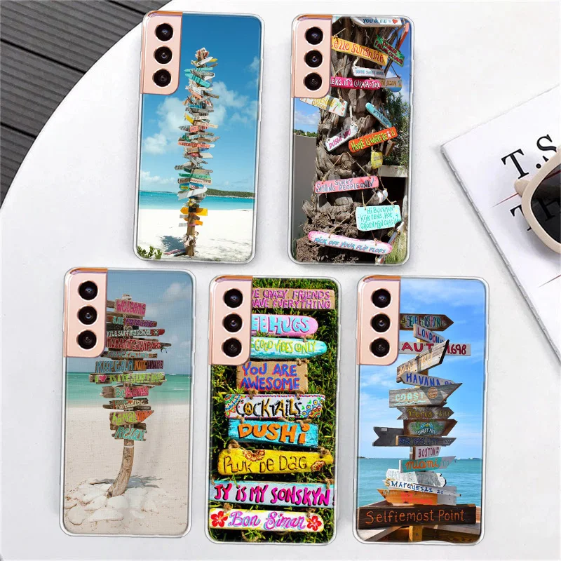 Seaside signs for summer tourism Phone Case For Samsung A15 A25 A35 A55 Galaxy A70 A50 A40 A30 A20 A20E A20S A05S M12 M21 M30