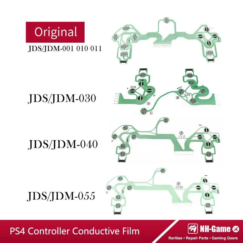 

100 шт. ленточный кабель с проводящей пленкой для PS4/Slim/Pro, сменный контроллер Kaypad, кнопка печатной платы 001/010/011/030/040/055