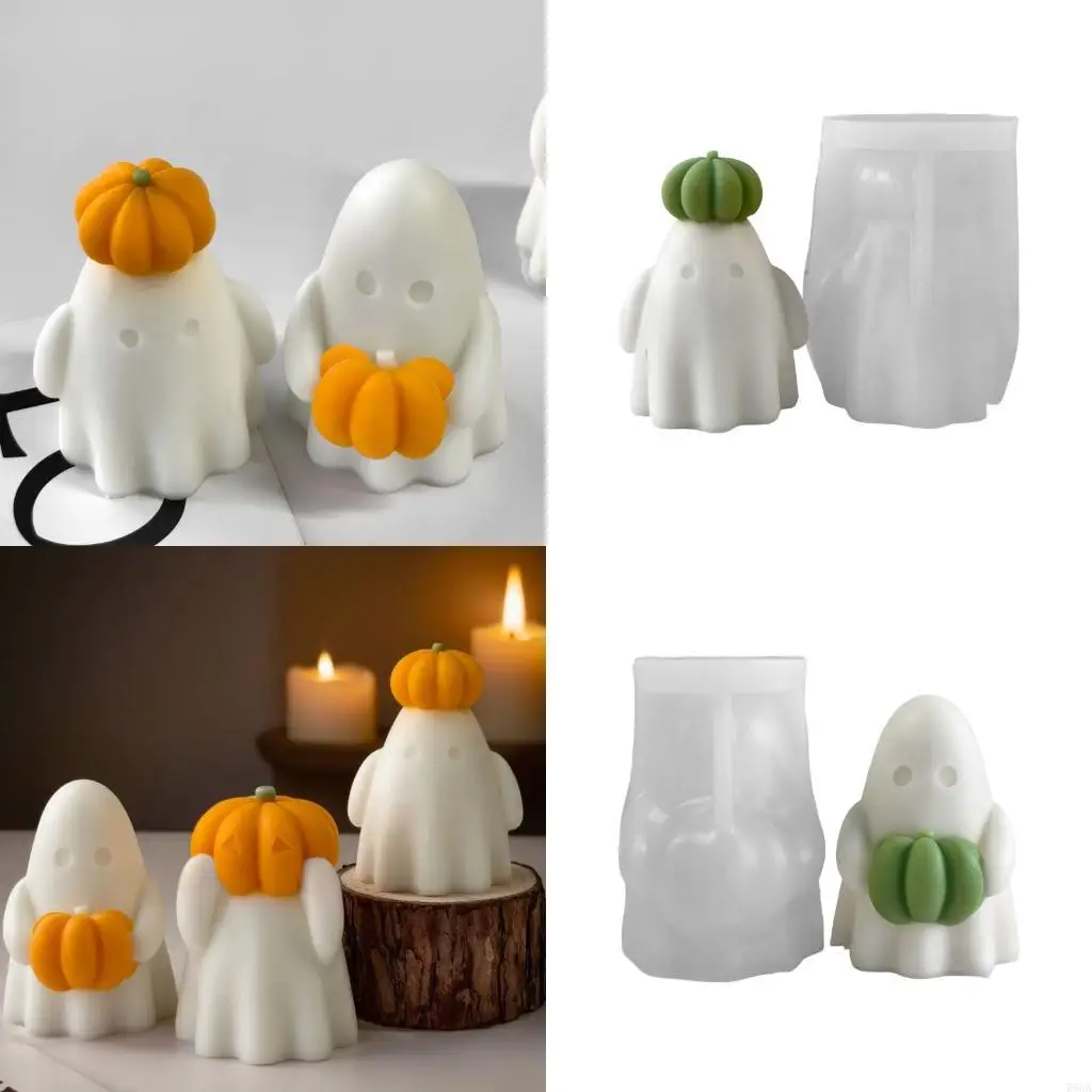 

R66A Pumpkin Specters Silicone Mould for Halloweens Making and Home Decoration