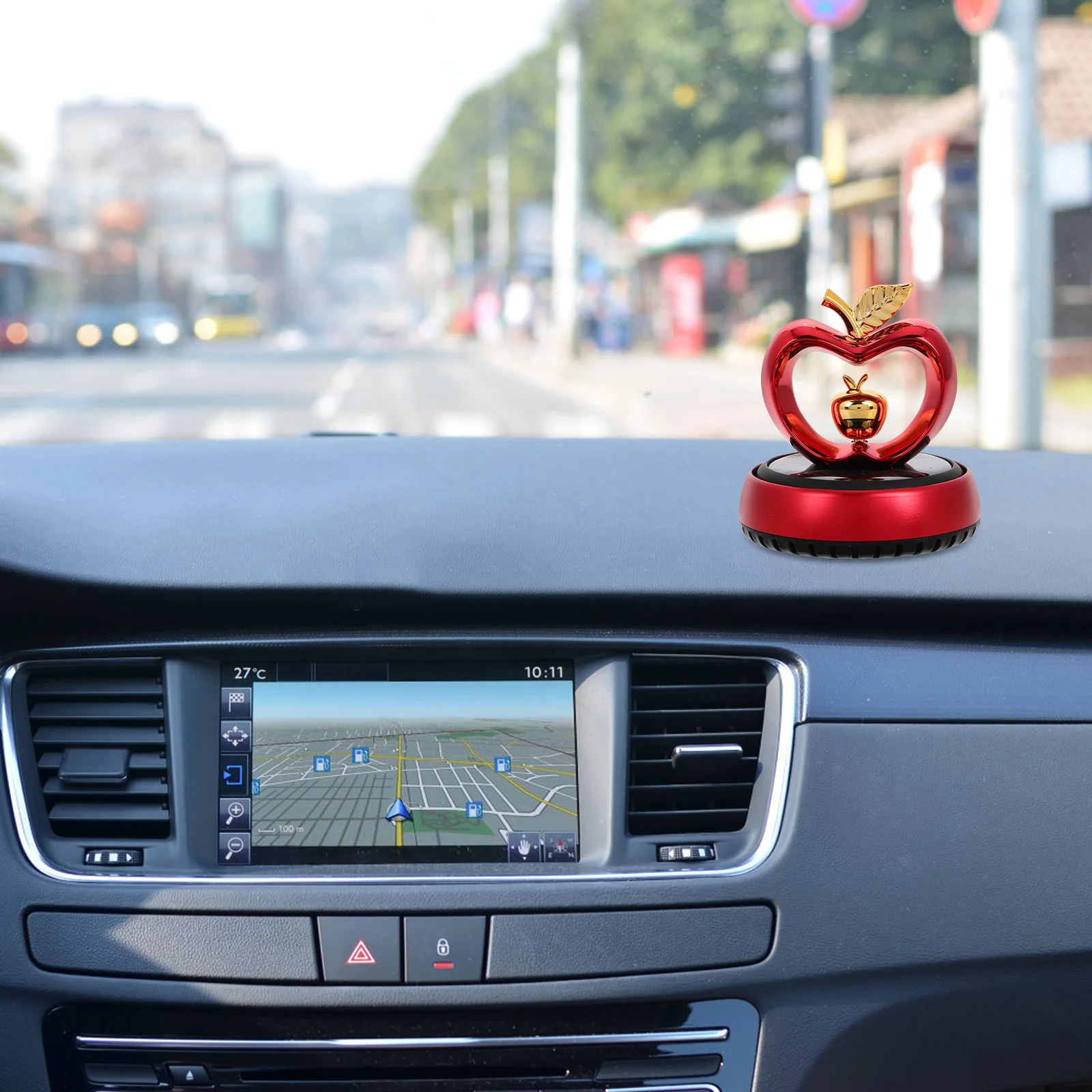 

Car Solar Aromatherapy Diffuser Luxury Fragrance Rotation Dashboard Decoration Solid Scent Automotive Interior Ornament Vehicle