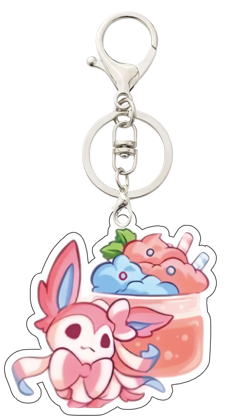 Acrylic Keychain Eeveelution Eevee Umbreon Jolteon Leafeon Espeon Vaporeon Sylveon Glaceon Flareon Mobile Phone Bag Pendant Gift