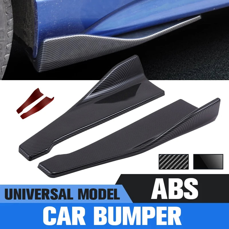 High-Quality 1 Pair Universal 47cm Rear Bumper Spoiler Diffuser Car Styling Rear Lip Wrap Angle Splitters Car Accsesories