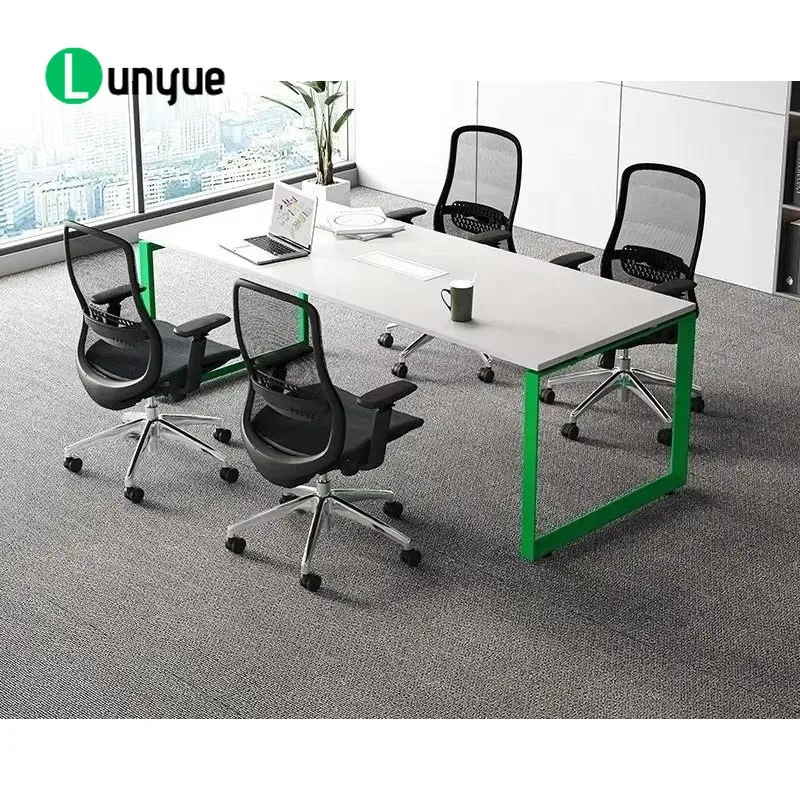 Italian Style Metal Frame Conference Table for Office Business Meeting Modern Design Durable Furniture