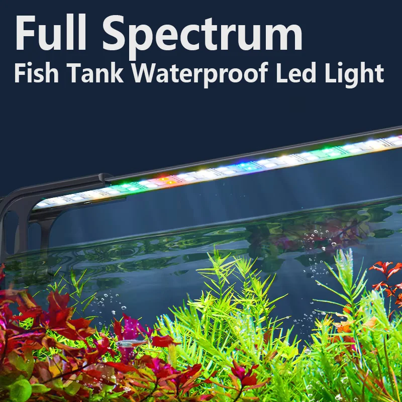 

Aquarium Led Light 29-49Cm Super Slim Fish Tank Aquatic Plant Grow Lights Waterproof Clip Lamp Fish Tanks Landscape Lighting