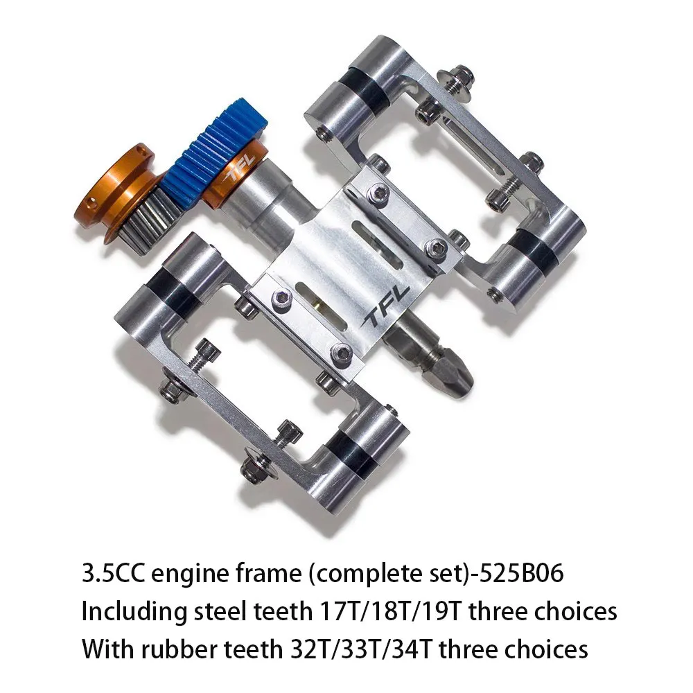 TFL CNC Aluminum 3.5CC Methanol Engine Mount Reduction Gearbox Frame For RC Gas Boat FSR-O3.5 V3.5 Nitro Motor 525B06