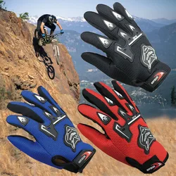 Child Kids Popular Junior Motorcycle Gloves Full Finger Summer Motorbike Gloves for Cycling, Racing, Driving Protect Hands