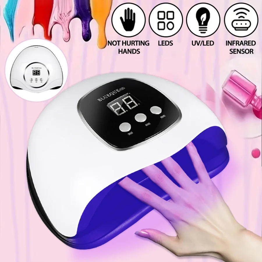 Macchina asciuga unghie portatile 48W Lampada UV a LED per unghie Cavo USB Uso domestico e salone di bellezza Lampada UV per manicure Essiccazione Gel Polish