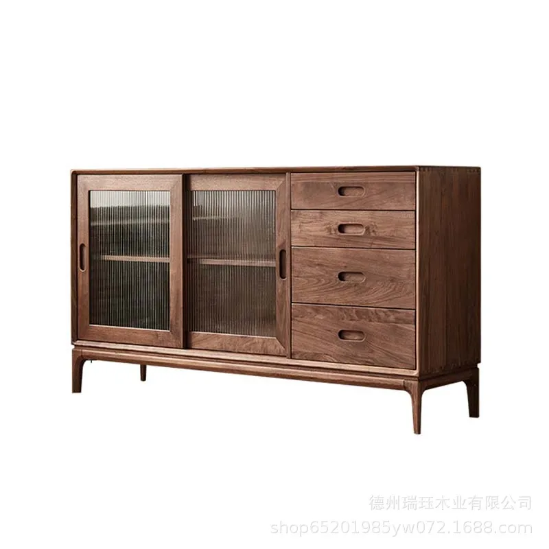 

Side cabinet Modern simple kitchen side cabinet Nordic locker All solid wood tea cabinet Storage household