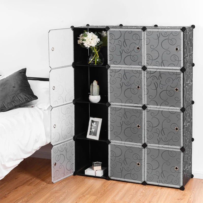 Environmentally-friendly Storage Boxes Spacious Multi-function Storage Closet DIY 12 Cube Portable Closet Storage Organizer