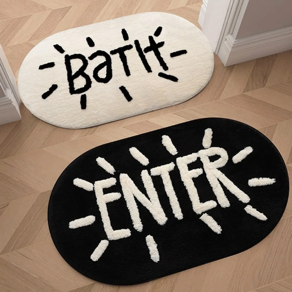 

Quick Dry Imitation Cashmere Mat High Absorbency Fashionable Non-Slip Floor Mat Soft Texture Anti-Slip Backing Bathroom Mat