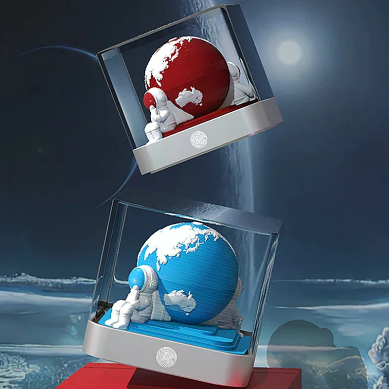 3D Memo Pad Desk Calendar Earth Spaceman Sakura Panda Yellow Duck Cute Animal Notepad Kawaii Stationery Christmas Birthday Gift