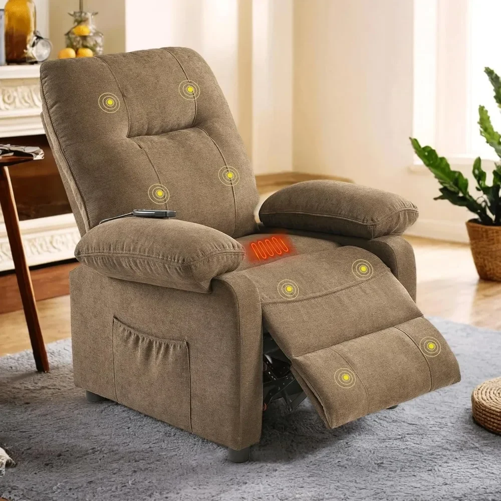 Recliner Chair Massage Rocker with Heated, Lazy Boy Recliner Chair,Electric Seat Backrest Power Recliners for Small Spaces Adult