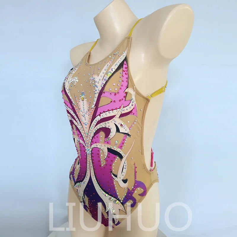 LIUHUO Rhythmic Gymnastics Leotards Girls Synchronized Swimming Suits Team Sports Competition Teamwear