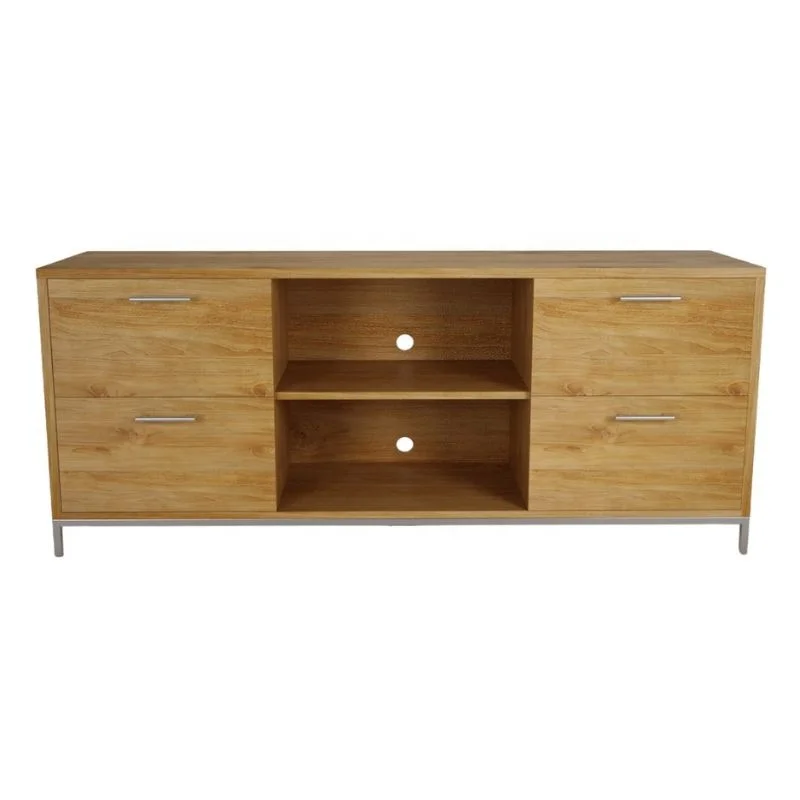 Тиковый ТВ-стол, современная ТВ-консоль