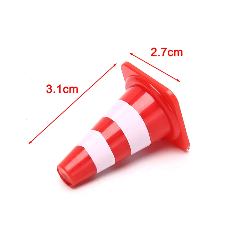 Roadblock Mini Traffic Signs Roadblock Toy for Kids Construction Car Theme Party Mini PlasticTraffic Cones Sport Training 10pcs