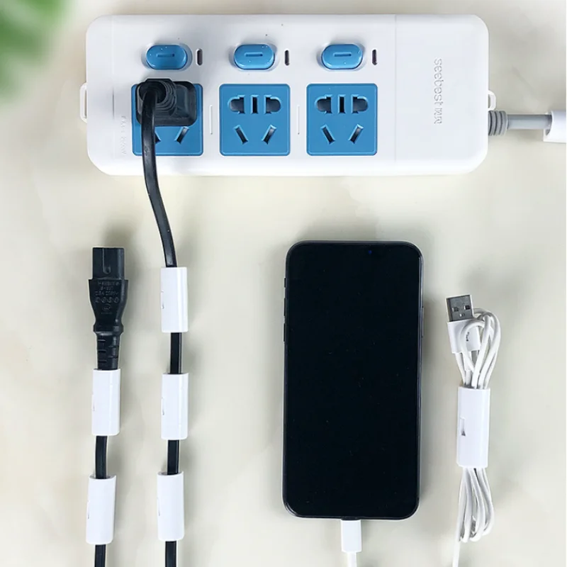 Organizator kabli USB Klipsy Nawijarka do przewodów Uchwyt do słuchawek Mysz Zacisk do przewodu Ochrona Zarządzanie Haczyki samoprzylepne Biurko Artykuły domowe — zdjęcie 5