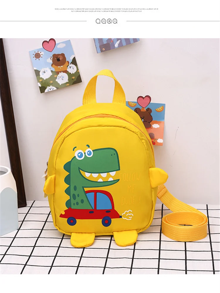 1 szt. dla dzieci kreskówkowy mini plecak z dinozaurami Anti Lost Bag przedszkole plecak szkolny — zdjęcie 2