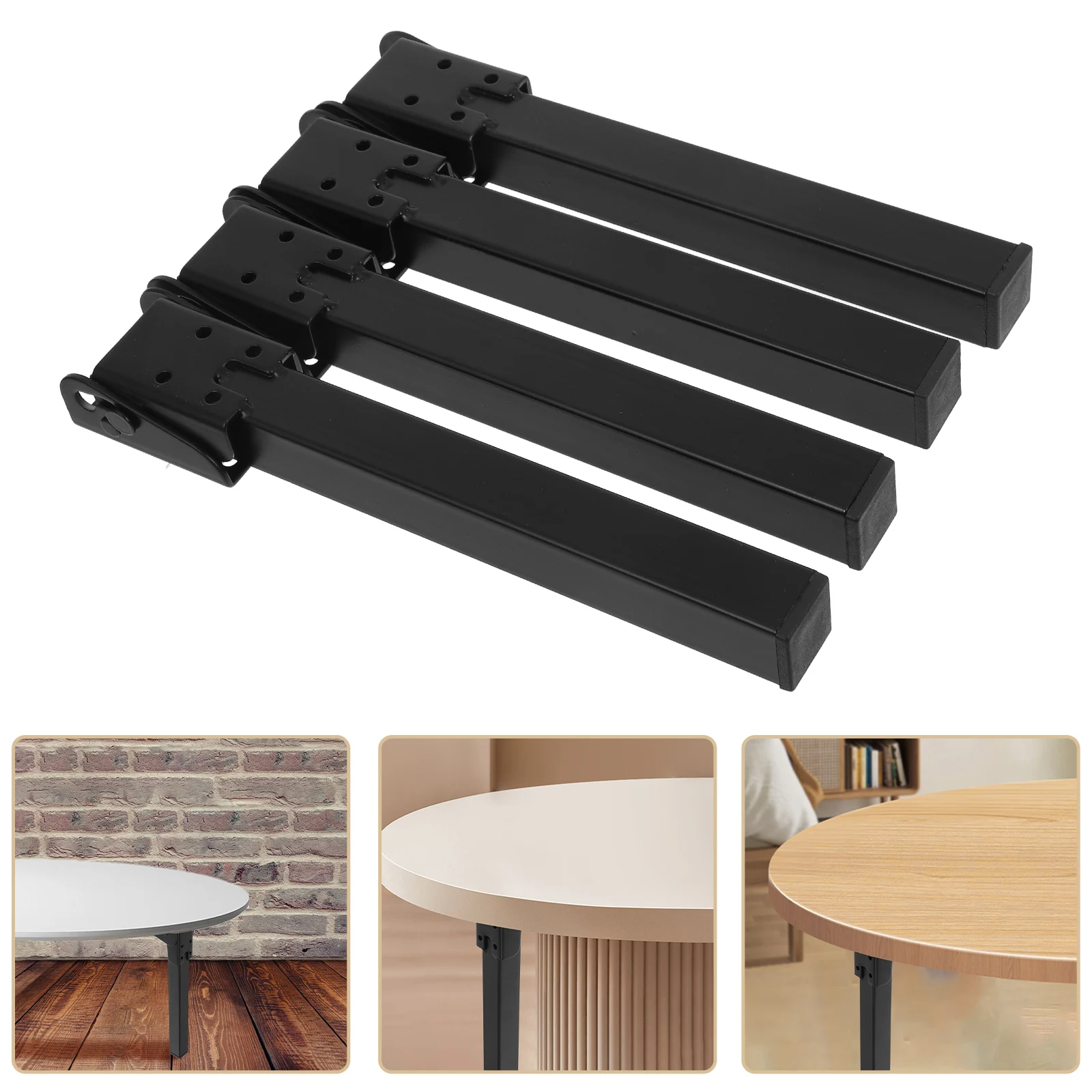 

4 Pcs Computer Desk Base Foldable Table Legs Folding Hardware Accessories Iron Metal Support
