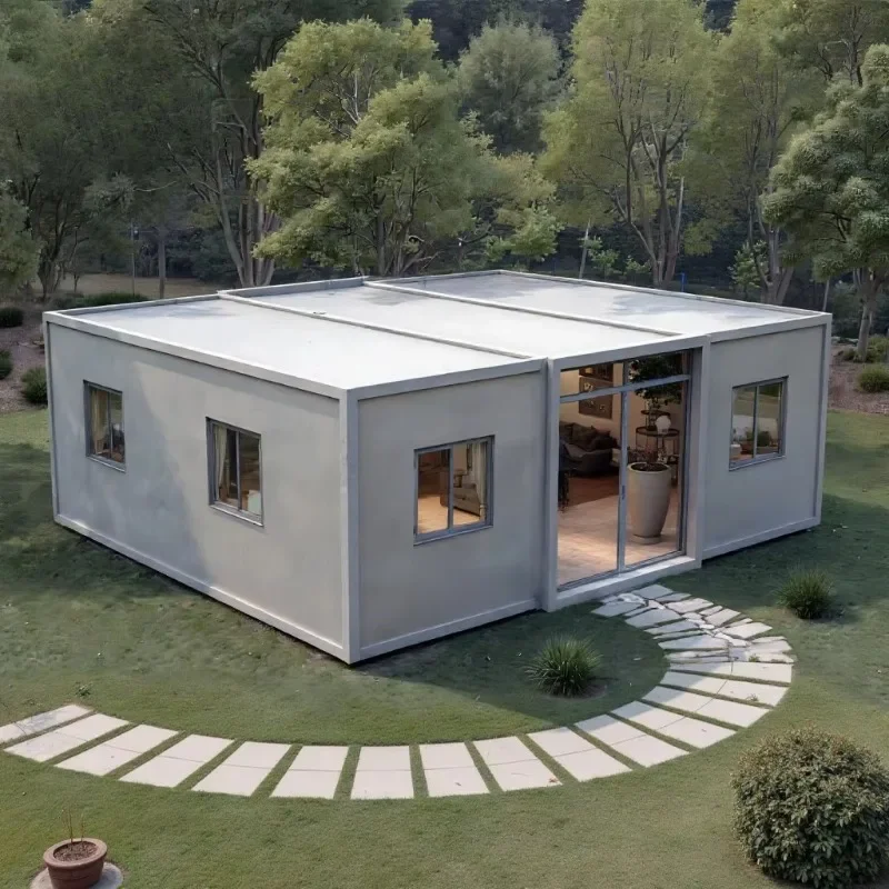 منزل صغير متنقل محمول 40 قدم قابل للتوسيع مسبقًا مع حمام كامل قابل للطي منزلي مدمج رائج البيع #4