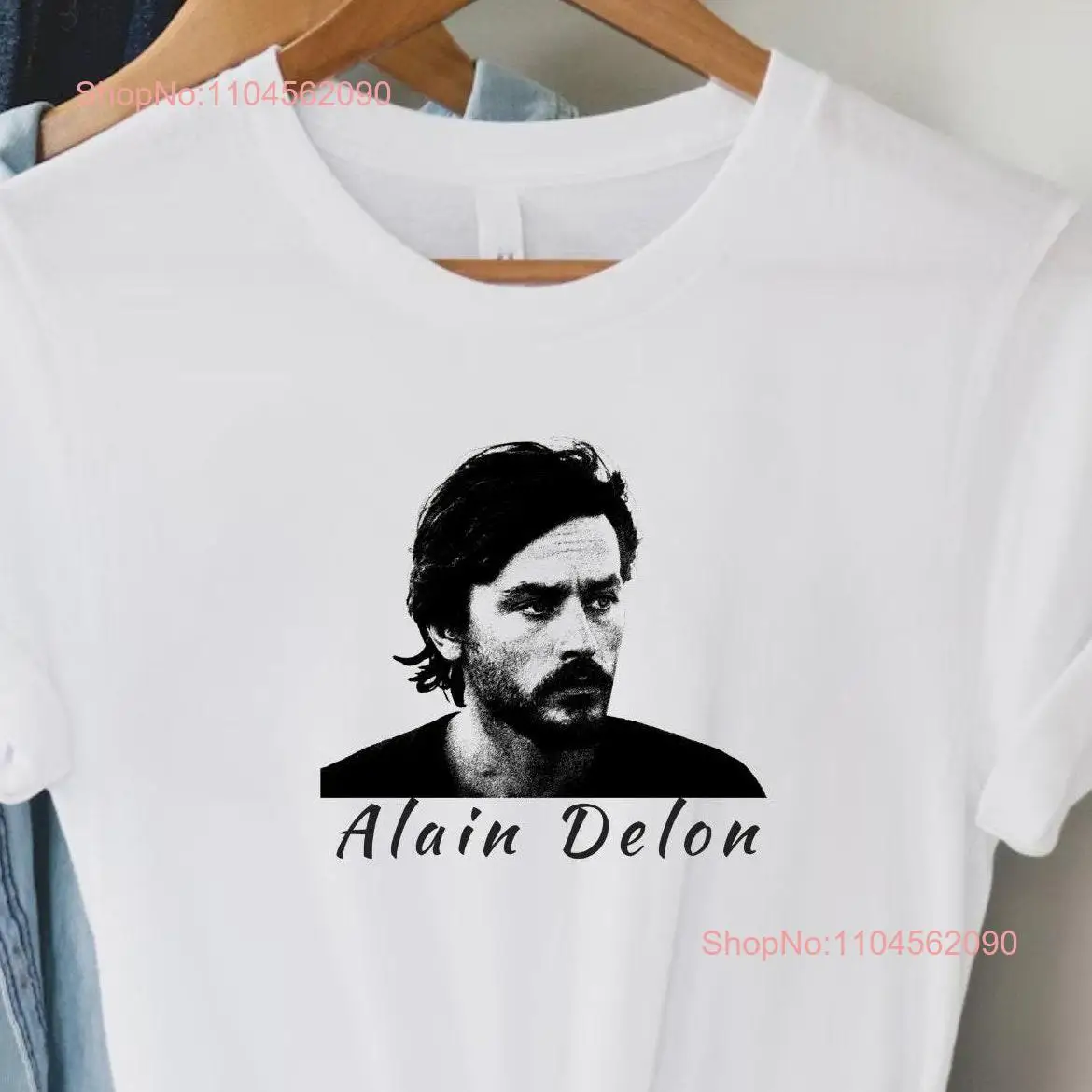 Camiseta Alain Delon Iconic French Cinema Legend manga larga o corta