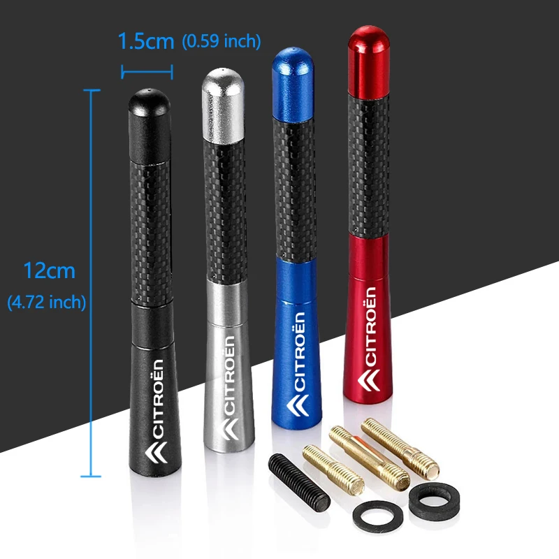 Carbon Fiber Car Antenna Radio 12CM Enhanced Signal Roof Accessory For Citroen C3 C4 MK1 C5 C1 C2 Berlingo Celysee Xsara Picasso