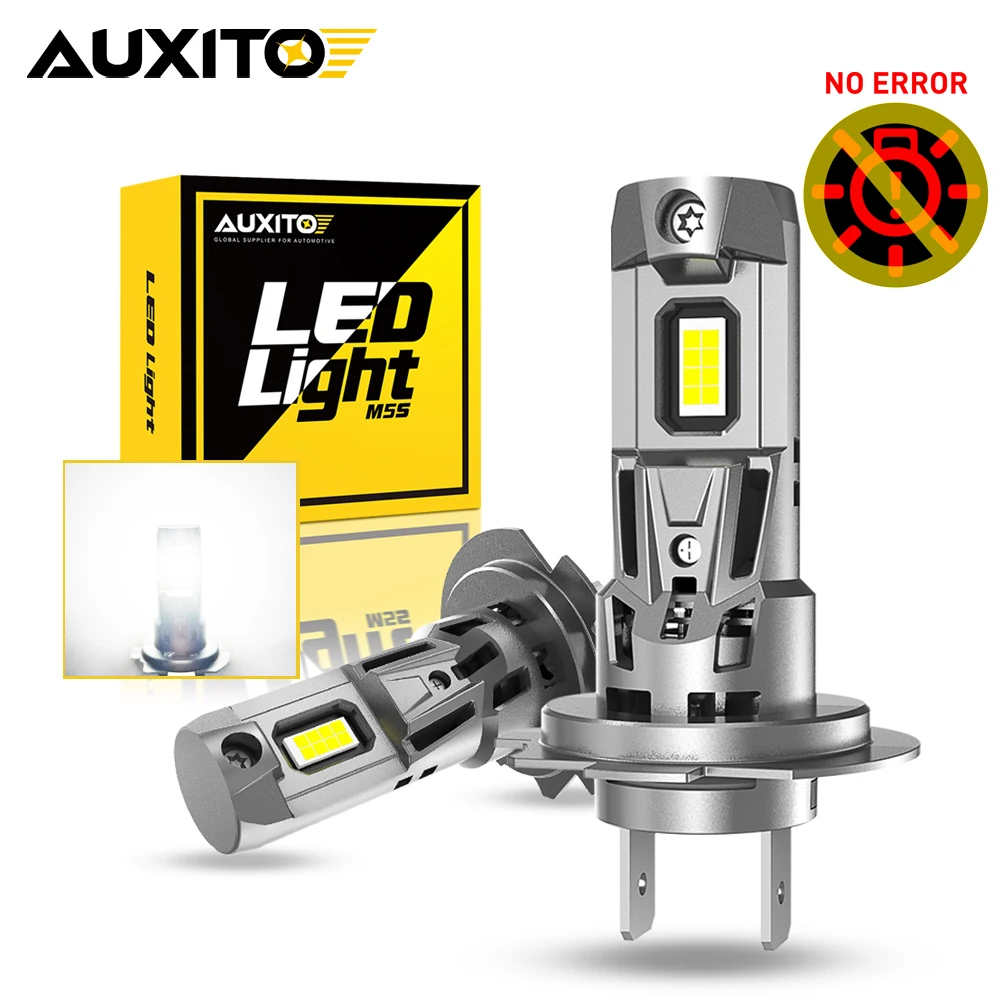 AUXITO 2 шт. 22000 лм Turbo H7 LED лампы, высокомощные 120 Вт беспроводные светодиодные фары H7 для Mercedes Benz W204 W211 W203 W210 W205 W212